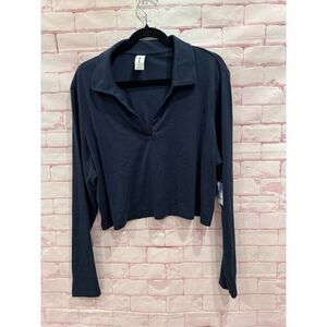 Abound blue long sleeve top size 2x